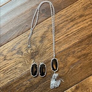 Kendra Scott Silver and Black Jewelry Set